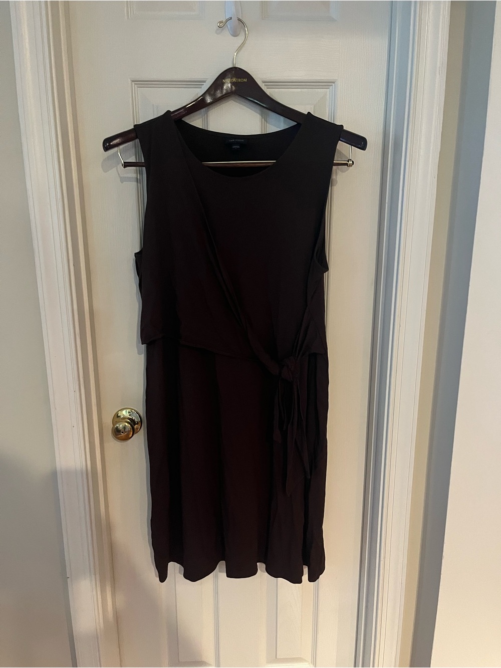 J. Jill Black Sleeveless Tie-Waist Dress
